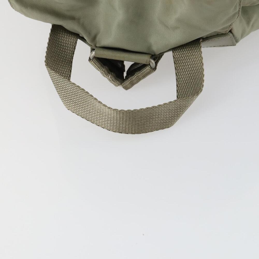 PRADA Backpack Nylon Beige Silver Auth 156861 - Picture 7 of 16